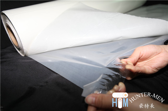 Polyester Thermoplastic Adhesive Film White PES Hot Melt Adhesive Film For Embroidered Chapter